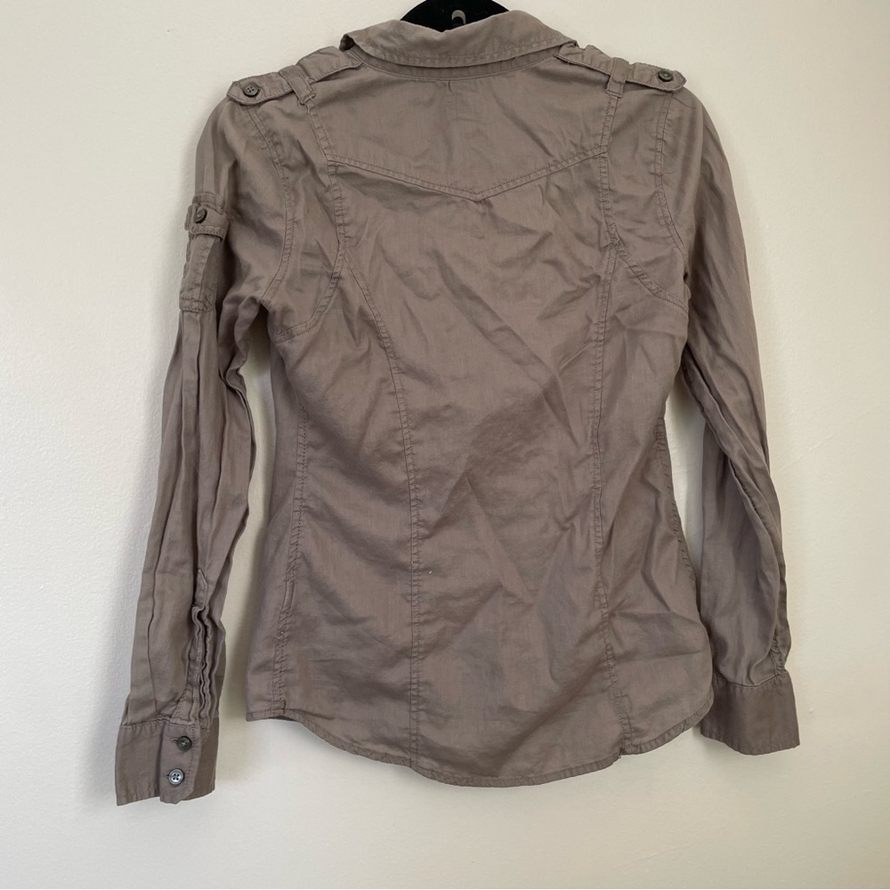 MUDD | Olive Green Button Up Shirt | Size Medium - Picture 8 of 9
